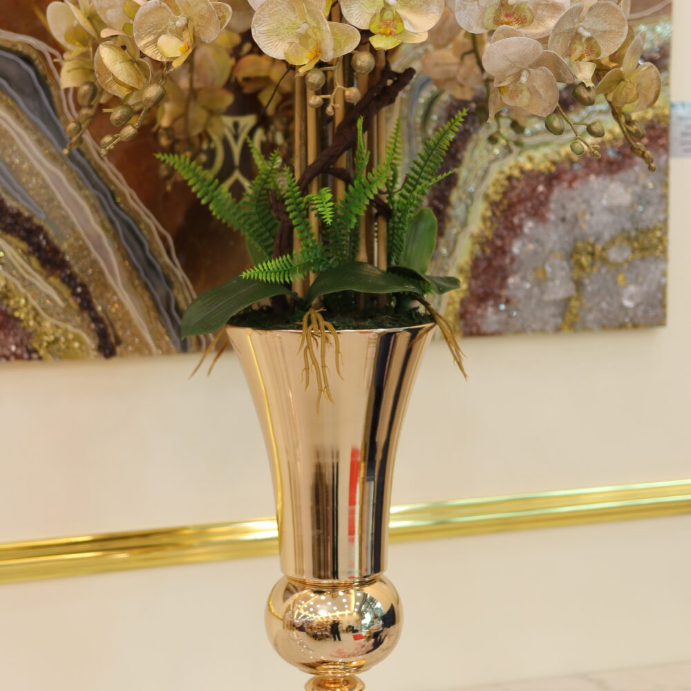 Goldish Orchid 8 Stalks (Gold)